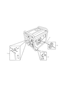 Wheel Kit Diagram and Parts List for 030372  Briggs and Stratton Generator